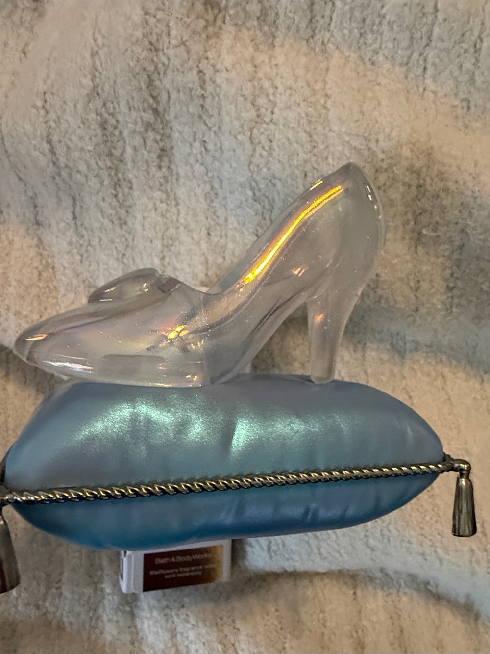 Bath & Body Works Blue Princess Glass Slipper Pillow Accent - Picture 2 of 5